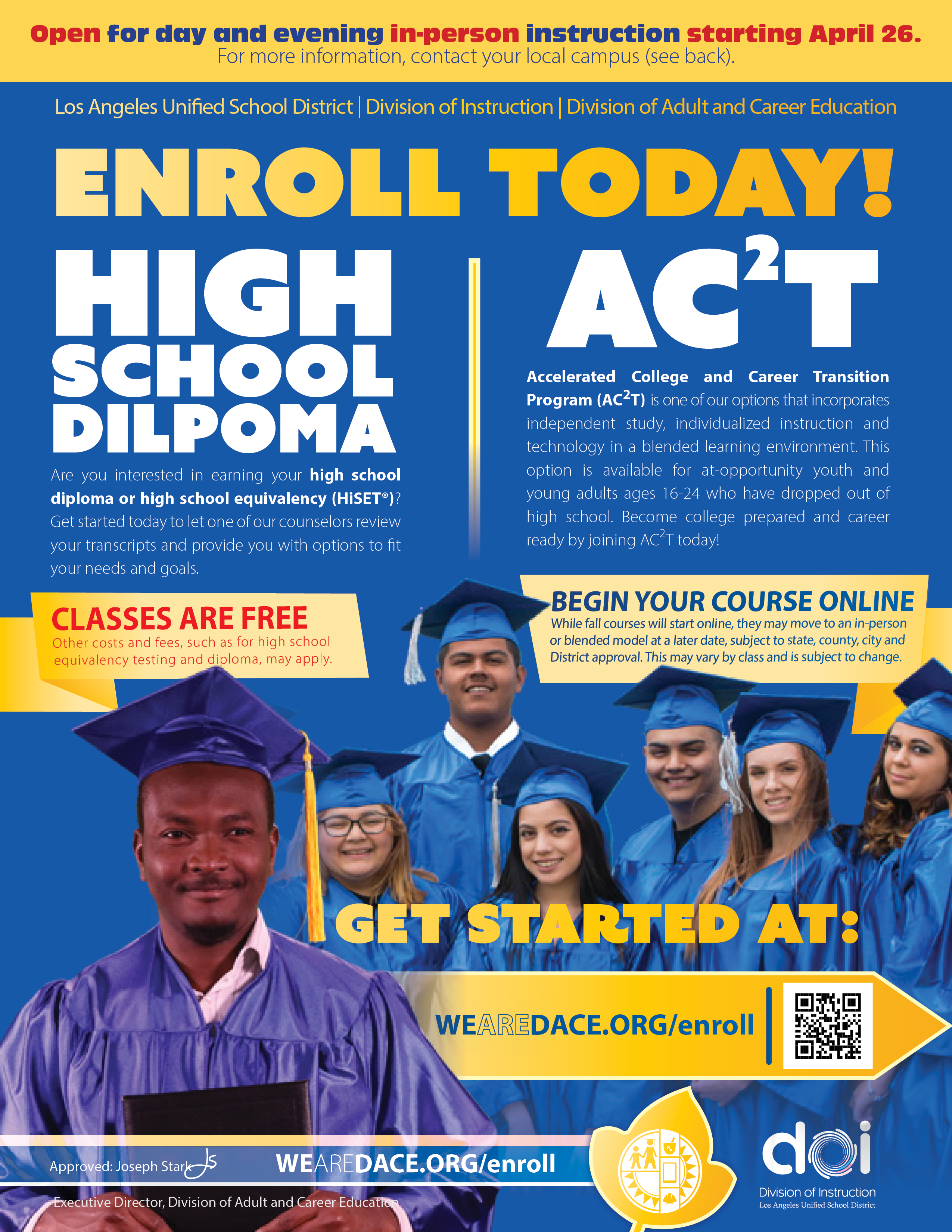 Earn Your High School Diploma Flyer